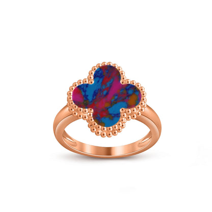 [Riva Jewelry]LUCKY CLOVER VINTAGE ROSE GOLD RING COLLECTION