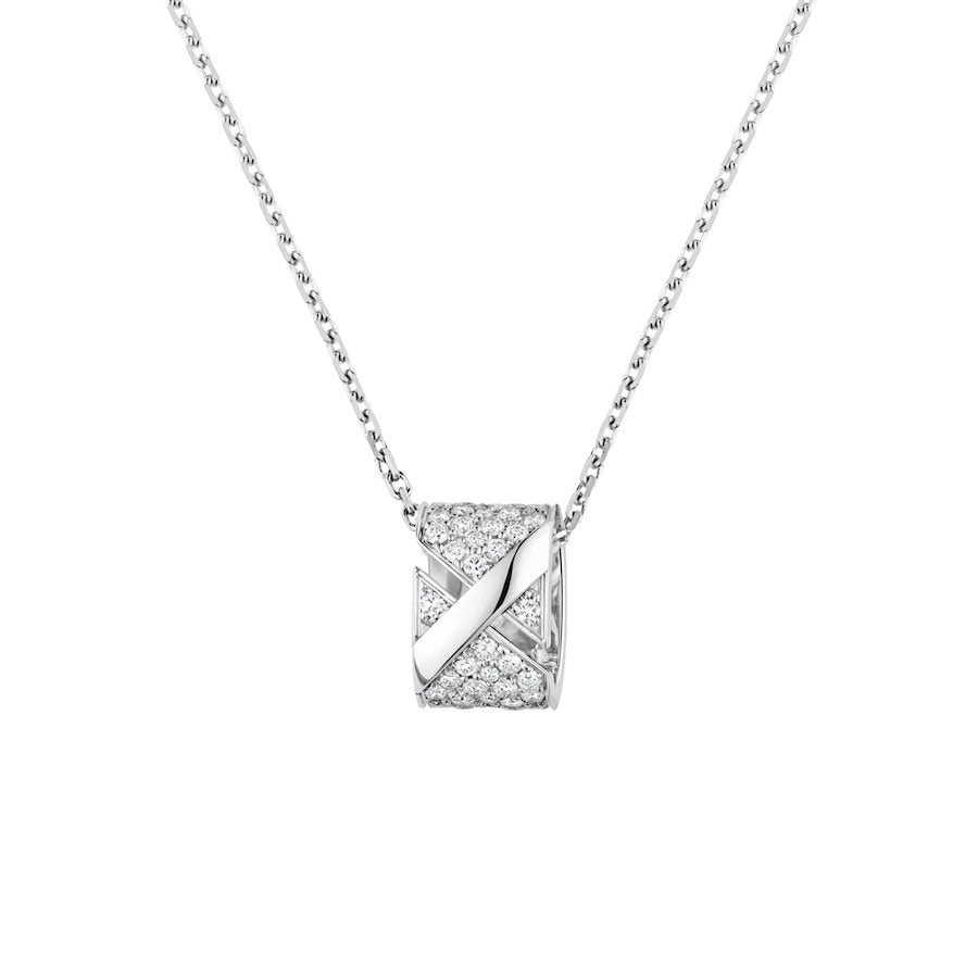 [Riva Jewelry]LIENS EVIDENCE DIAMOND PAVED NECKLACE