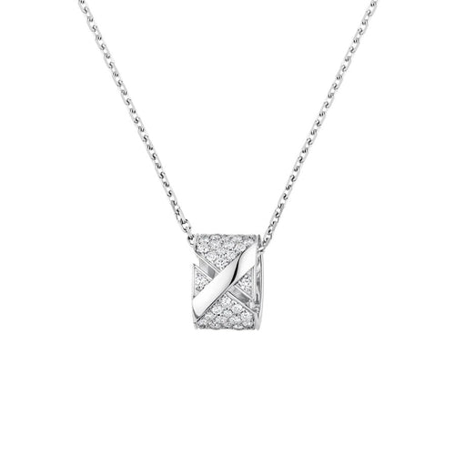 [Riva Jewelry]LIENS EVIDENCE DIAMOND PAVED NECKLACE