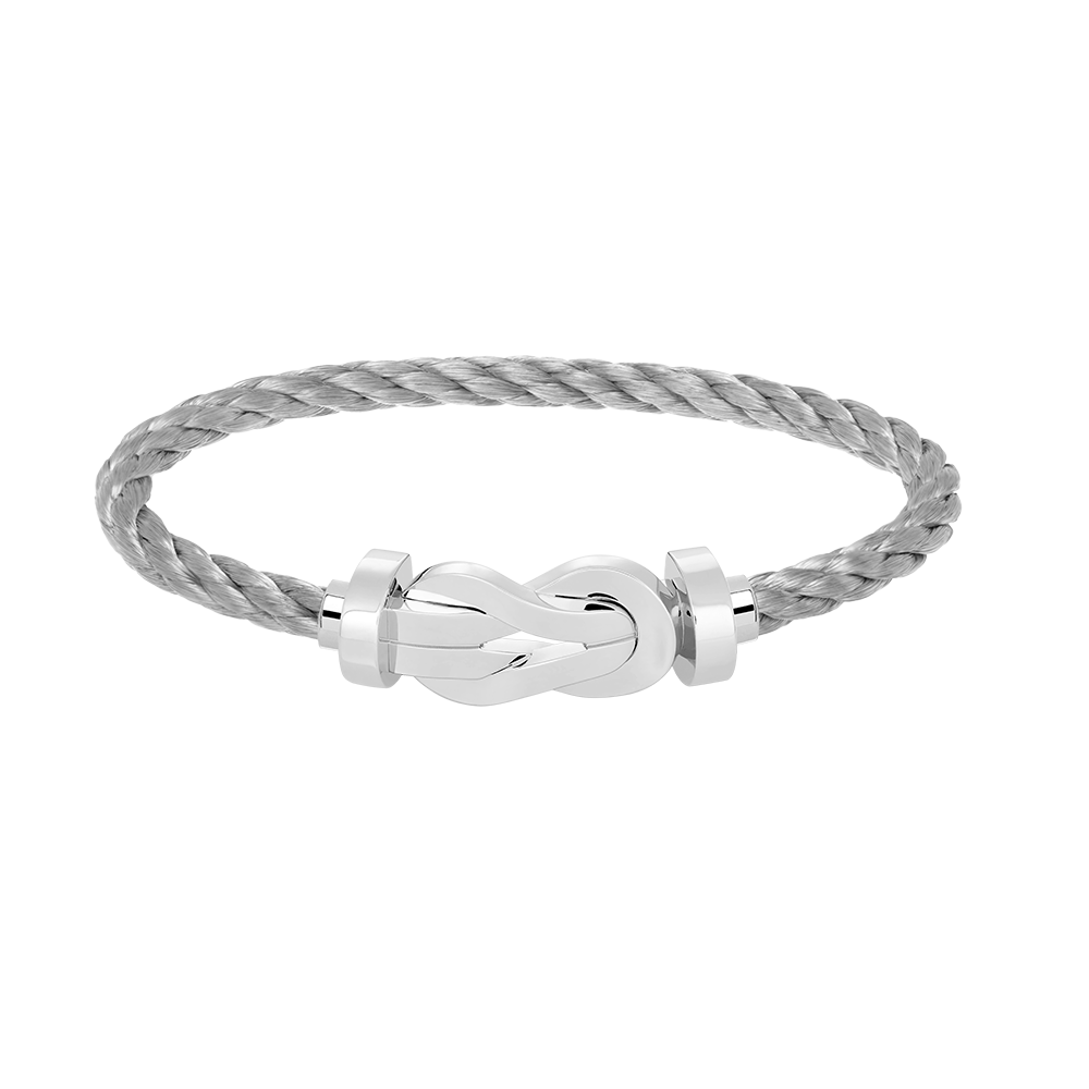 [Riva Jewelry]LARGE 8-FIGURE BUCKLE BRACELET - WHITE GOLD