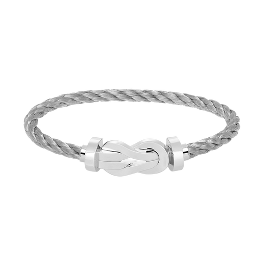 [Riva Jewelry]LARGE 8-FIGURE BUCKLE BRACELET - WHITE GOLD