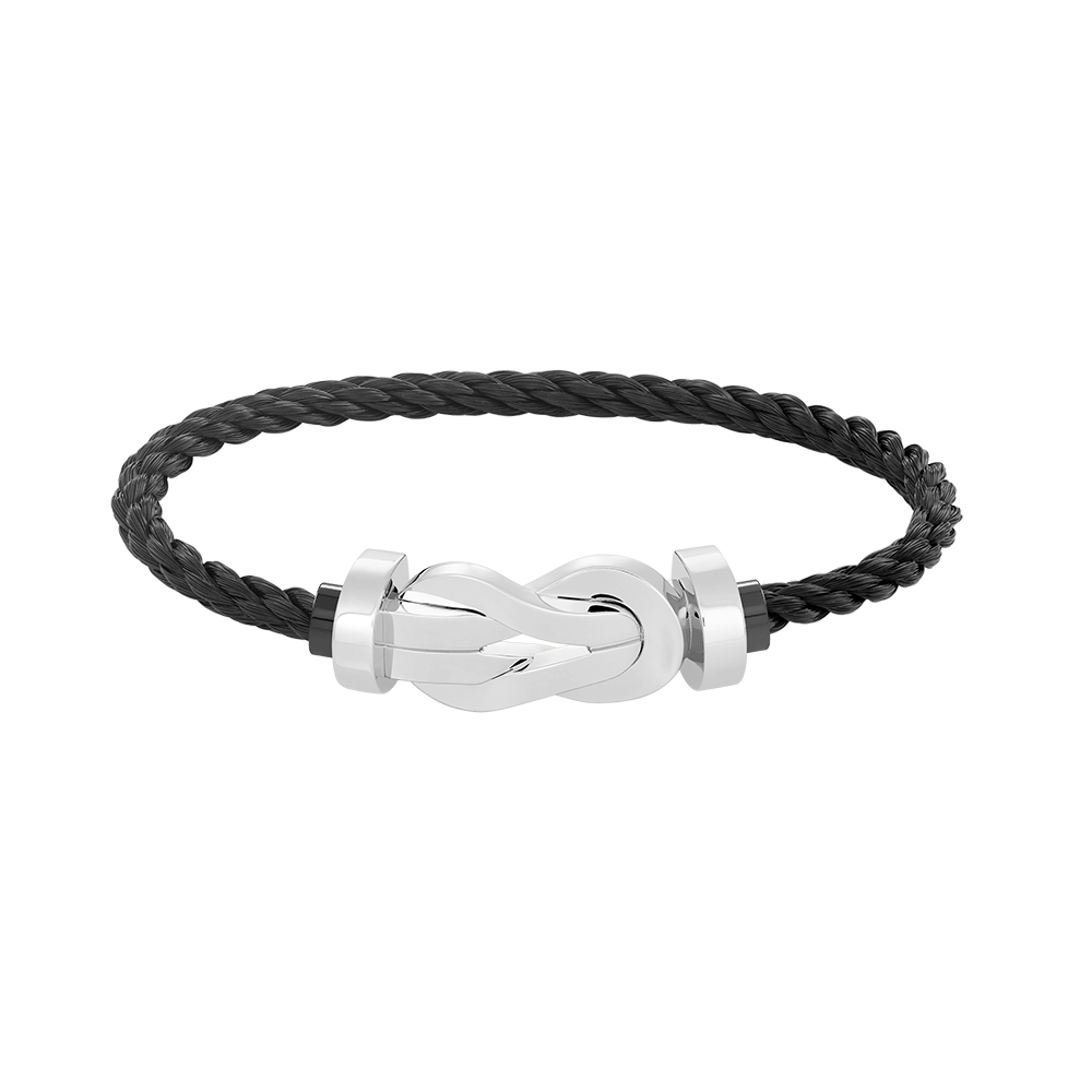 [Riva Jewelry]LARGE 8-FIGURE BUCKLE BRACELET - WHITE GOLD