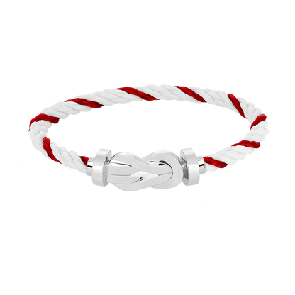 [Riva Jewelry]LARGE 8-FIGURE BUCKLE BRACELET - WHITE GOLD
