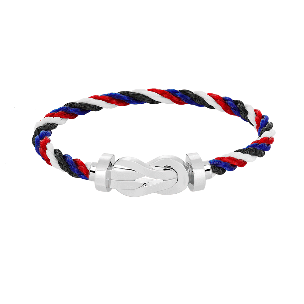 [Riva Jewelry]LARGE 8-FIGURE BUCKLE BRACELET - WHITE GOLD