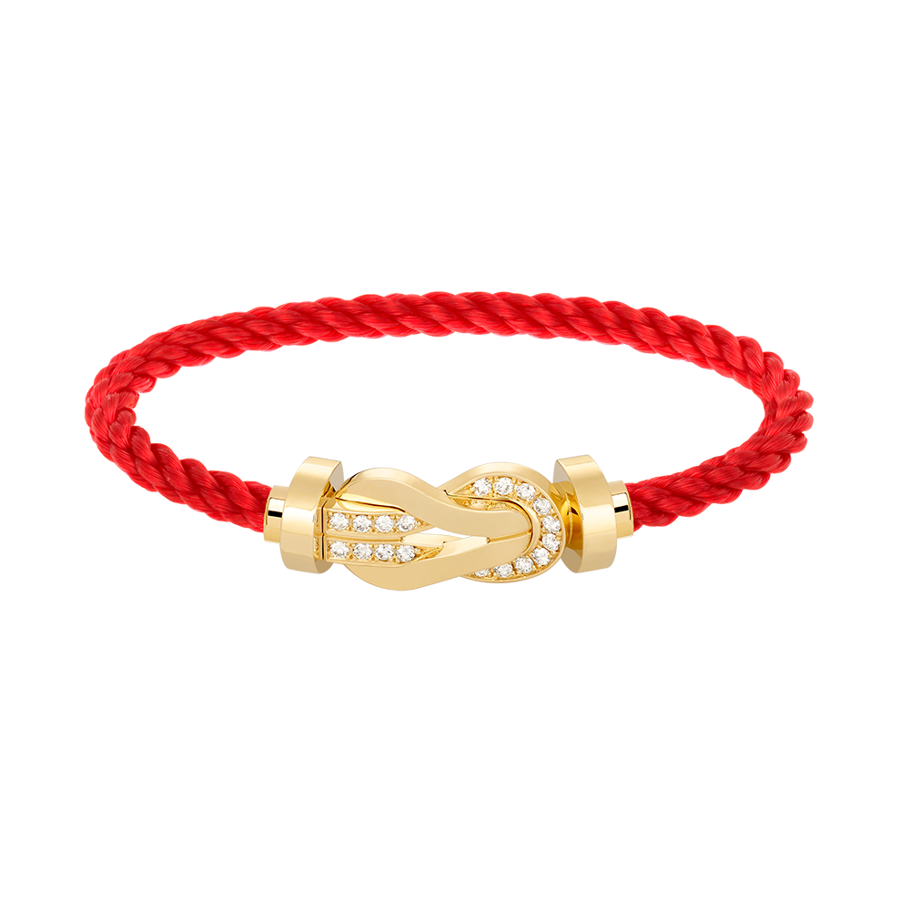 [Riva Jewelry]LARGE 8-FIGURE BUCKLE HALF DIAMOND BRACELET - GOLD