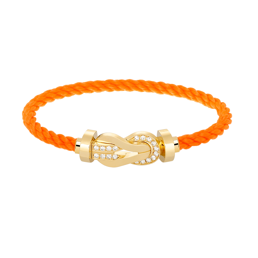 [Riva Jewelry]LARGE 8-FIGURE BUCKLE HALF DIAMOND BRACELET - GOLD