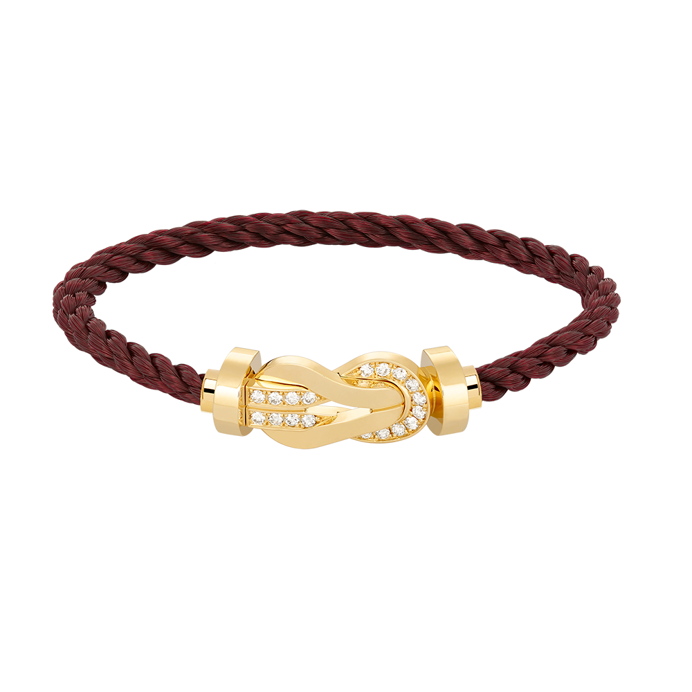 [Riva Jewelry]LARGE 8-FIGURE BUCKLE HALF DIAMOND BRACELET - GOLD