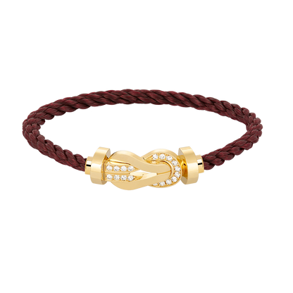 [Riva Jewelry]LARGE 8-FIGURE BUCKLE HALF DIAMOND BRACELET - GOLD