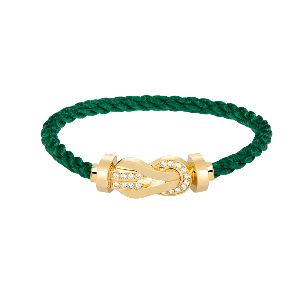 [Riva Jewelry]LARGE 8-FIGURE BUCKLE HALF DIAMOND BRACELET - GOLD