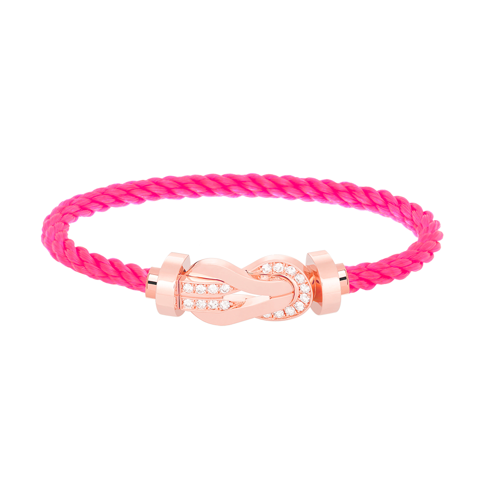 [Riva Jewelry]LARGE 8-FIGURE BUCKLE HALF DIAMOND BRACELET - ROSE GOLD