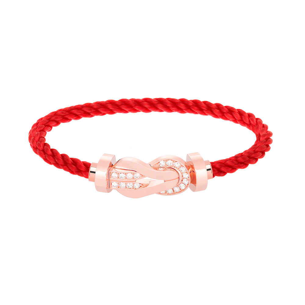 [Riva Jewelry]LARGE 8-FIGURE BUCKLE HALF DIAMOND BRACELET - ROSE GOLD