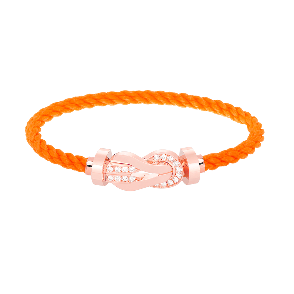 [Riva Jewelry]LARGE 8-FIGURE BUCKLE HALF DIAMOND BRACELET - ROSE GOLD
