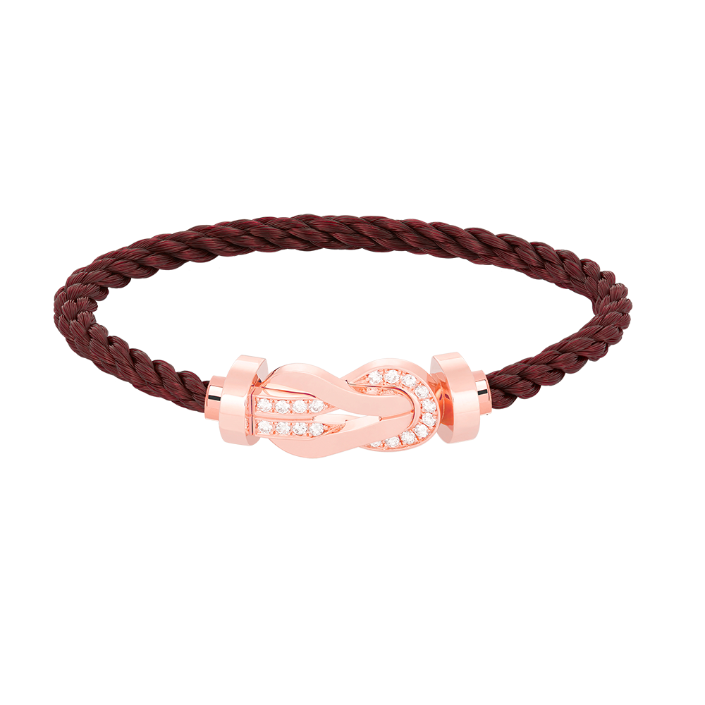 [Riva Jewelry]LARGE 8-FIGURE BUCKLE HALF DIAMOND BRACELET - ROSE GOLD