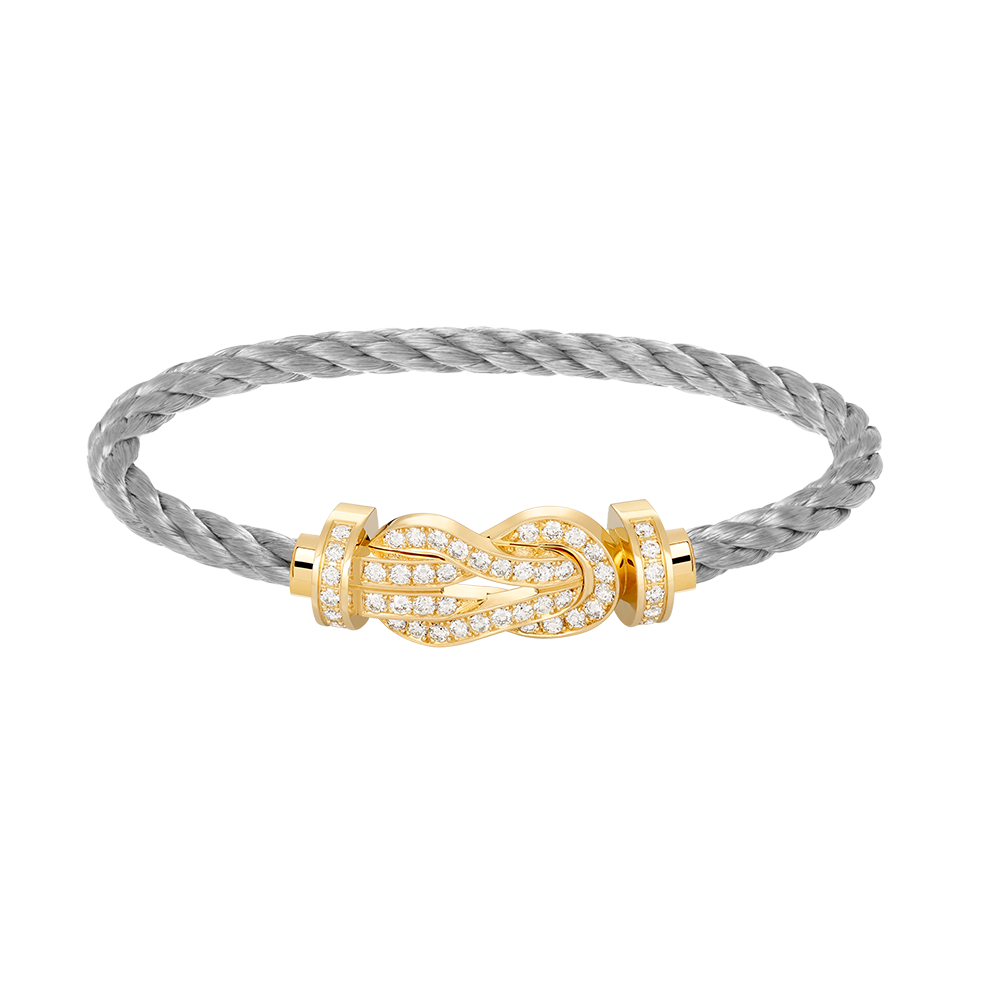 [Riva Jewelry]LARGE 8-FIGURE BUCKLE FULL DIAMOND BRACELET - GOLD