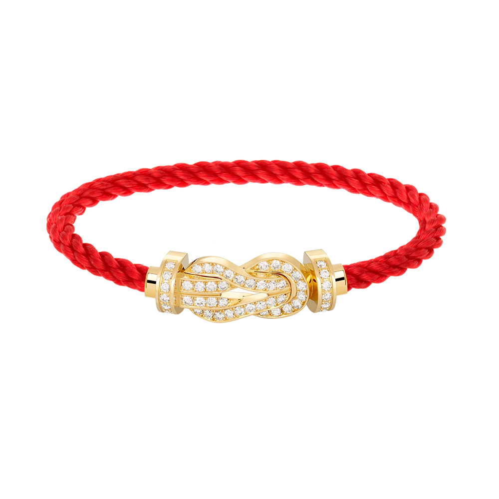[Riva Jewelry]LARGE 8-FIGURE BUCKLE FULL DIAMOND BRACELET - GOLD