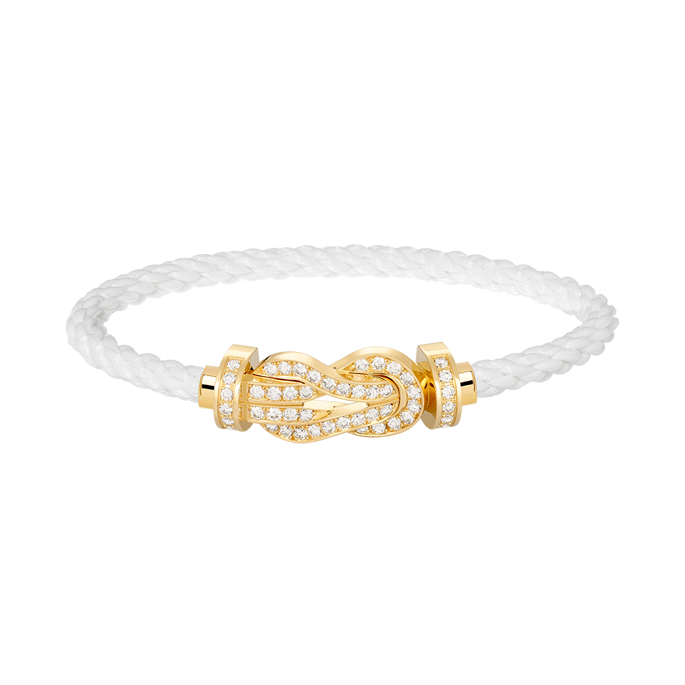 [Riva Jewelry]LARGE 8-FIGURE BUCKLE FULL DIAMOND BRACELET - GOLD