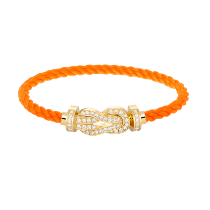 [Riva Jewelry]LARGE 8-FIGURE BUCKLE FULL DIAMOND BRACELET - GOLD