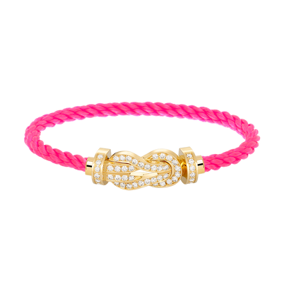 [Riva Jewelry]LARGE 8-FIGURE BUCKLE FULL DIAMOND BRACELET - GOLD