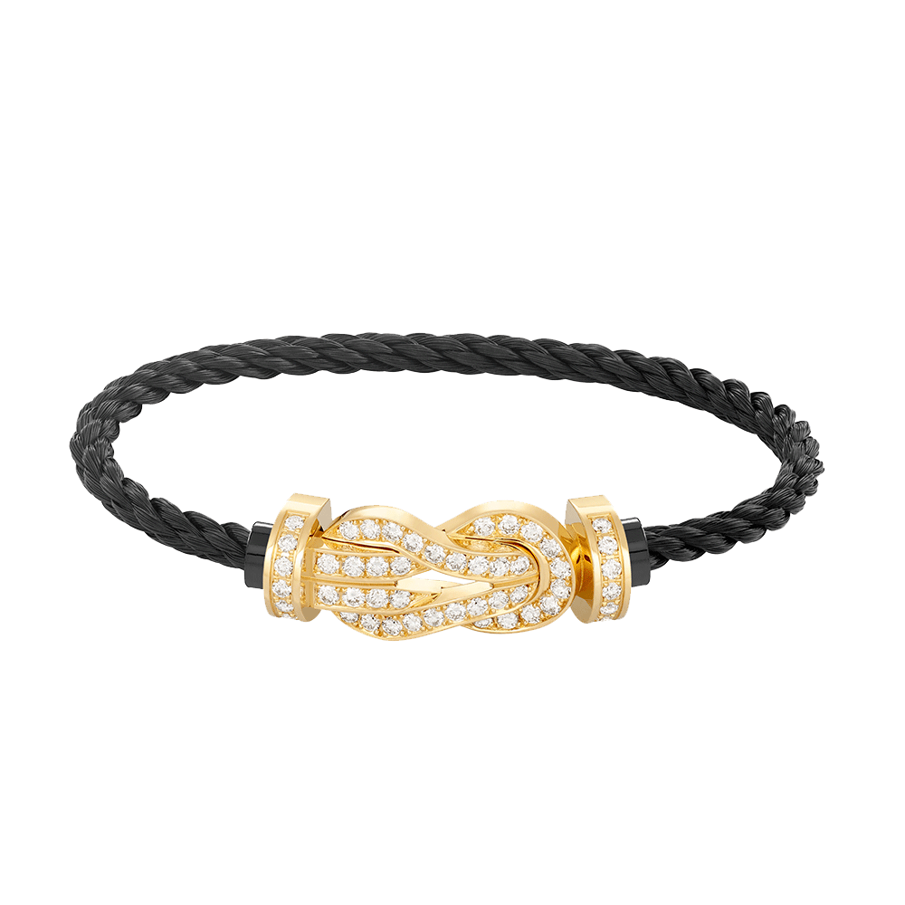 [Riva Jewelry]LARGE 8-FIGURE BUCKLE FULL DIAMOND BRACELET - GOLD