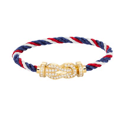 [Riva Jewelry]LARGE 8-FIGURE BUCKLE FULL DIAMOND BRACELET - GOLD