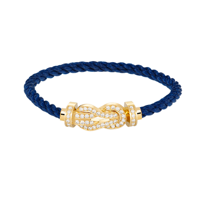 [Riva Jewelry]LARGE 8-FIGURE BUCKLE FULL DIAMOND BRACELET - GOLD
