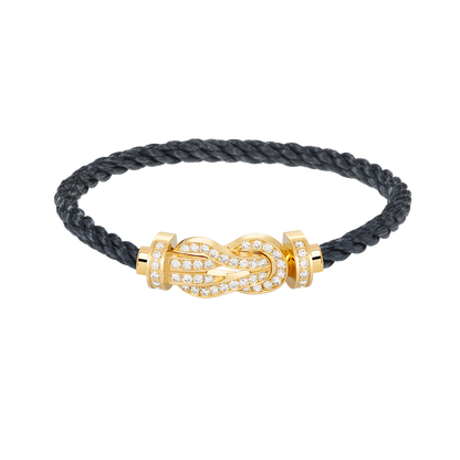 [Riva Jewelry]LARGE 8-FIGURE BUCKLE FULL DIAMOND BRACELET - GOLD
