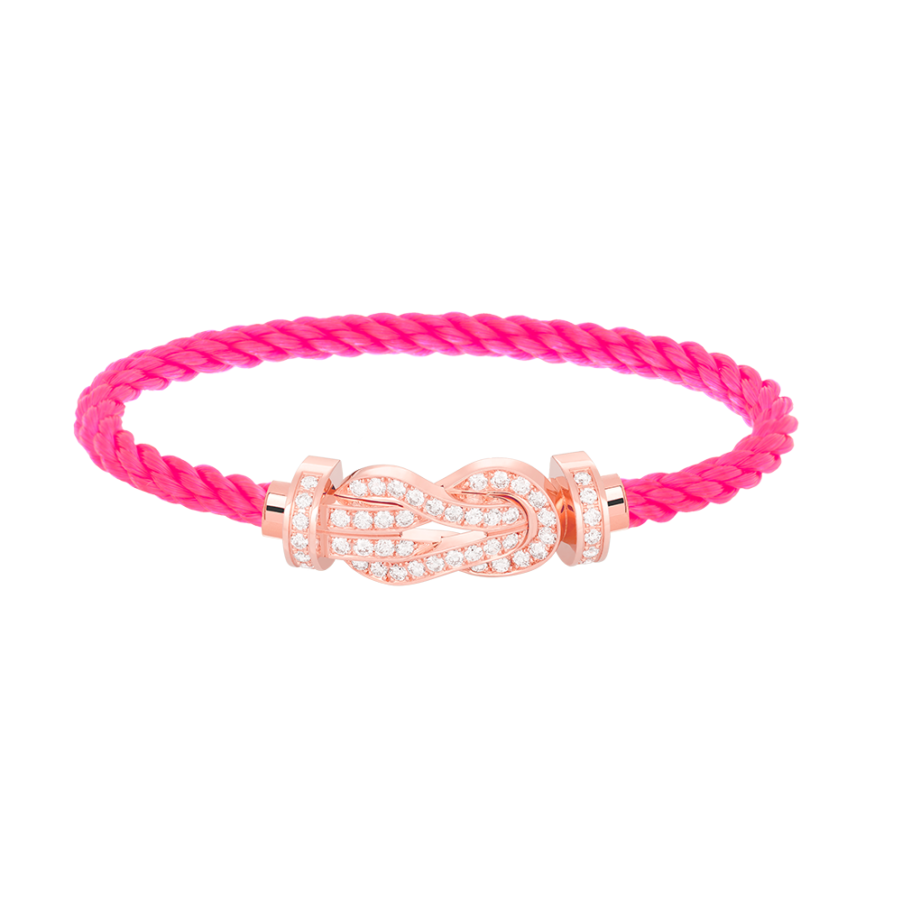 [Riva Jewelry]LARGE 8-FIGURE BUCKLE FULL DIAMOND BRACELET - ROSE GOLD