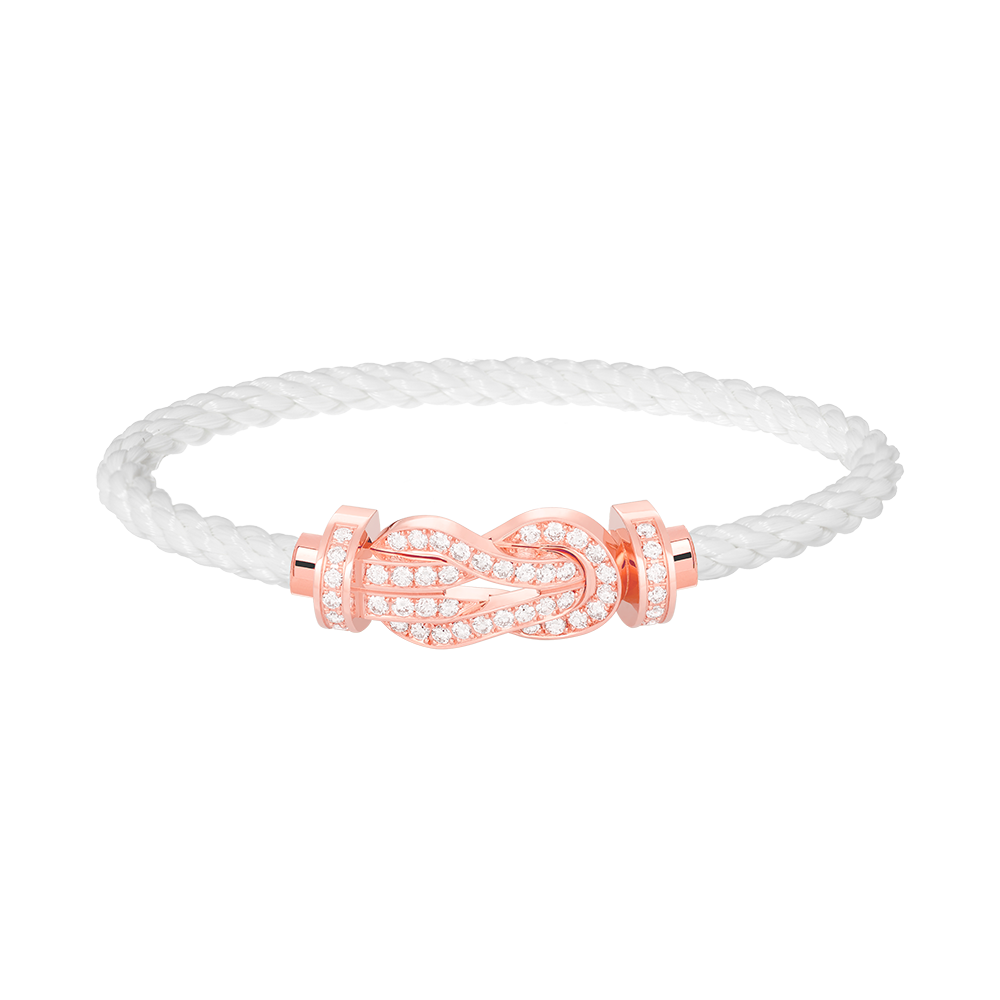 [Riva Jewelry]LARGE 8-FIGURE BUCKLE FULL DIAMOND BRACELET - ROSE GOLD