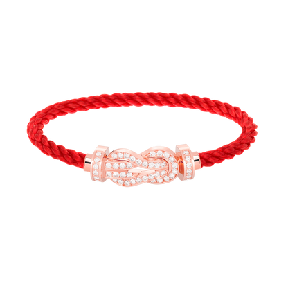 [Riva Jewelry]LARGE 8-FIGURE BUCKLE FULL DIAMOND BRACELET - ROSE GOLD