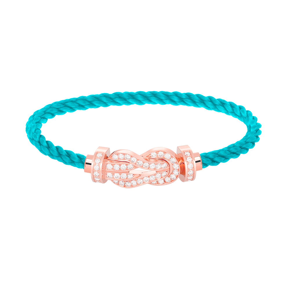 [Riva Jewelry]LARGE 8-FIGURE BUCKLE FULL DIAMOND BRACELET - ROSE GOLD