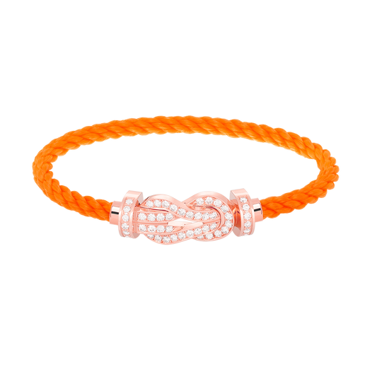 [Riva Jewelry]LARGE 8-FIGURE BUCKLE FULL DIAMOND BRACELET - ROSE GOLD