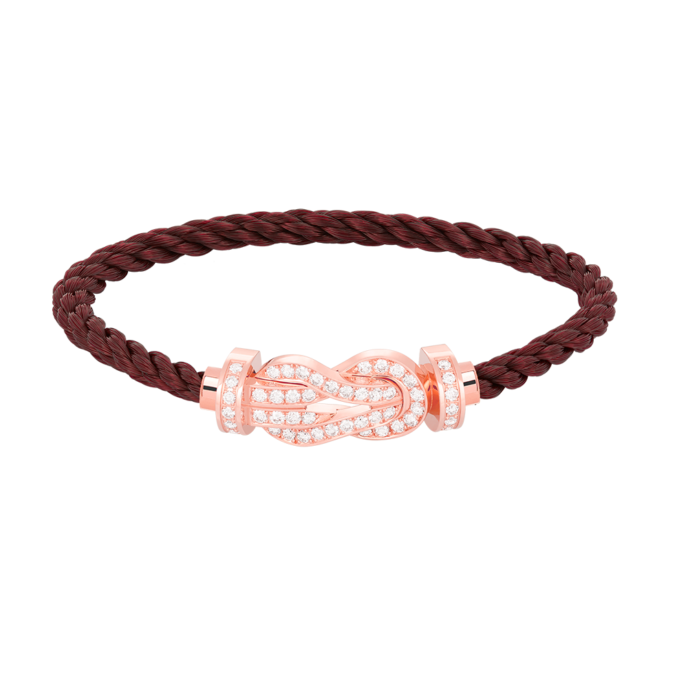 [Riva Jewelry]LARGE 8-FIGURE BUCKLE FULL DIAMOND BRACELET - ROSE GOLD