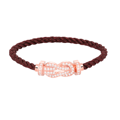 [Riva Jewelry]LARGE 8-FIGURE BUCKLE FULL DIAMOND BRACELET - ROSE GOLD