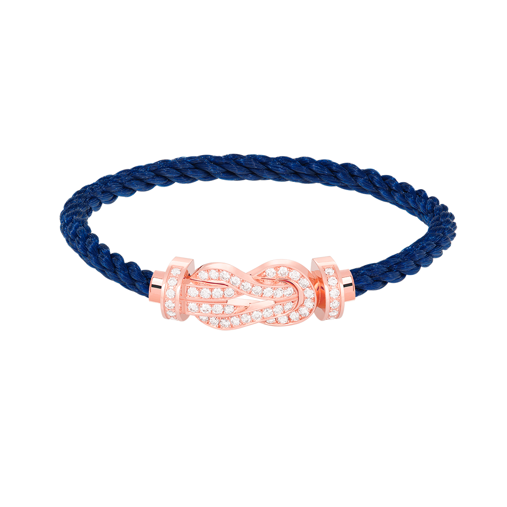 [Riva Jewelry]LARGE 8-FIGURE BUCKLE FULL DIAMOND BRACELET - ROSE GOLD