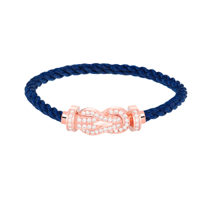 [Riva Jewelry]LARGE 8-FIGURE BUCKLE FULL DIAMOND BRACELET - ROSE GOLD