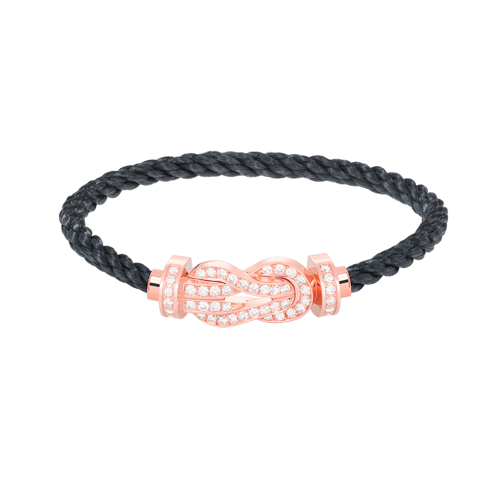 [Riva Jewelry]LARGE 8-FIGURE BUCKLE FULL DIAMOND BRACELET - ROSE GOLD