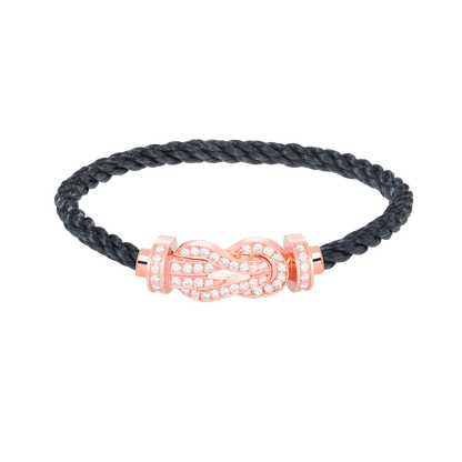 [Riva Jewelry]LARGE 8-FIGURE BUCKLE FULL DIAMOND BRACELET - ROSE GOLD