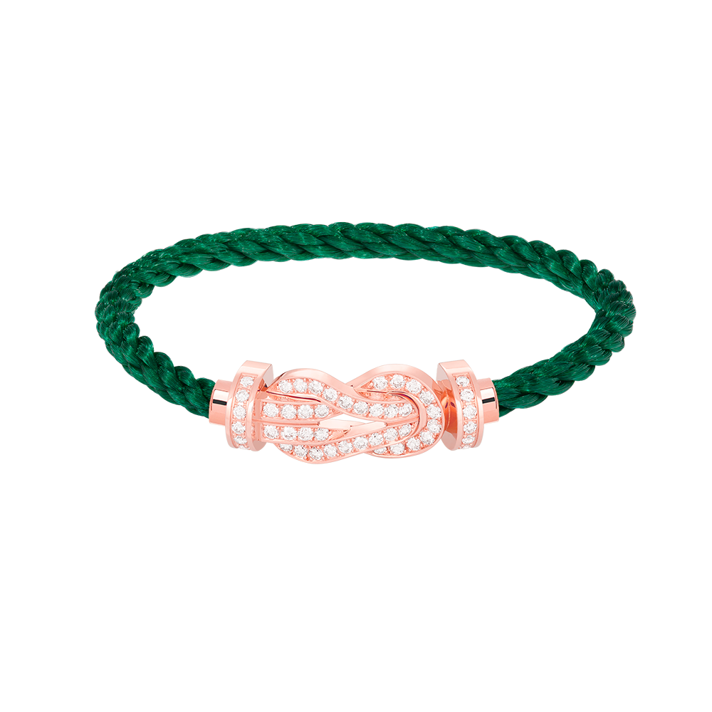 [Riva Jewelry]LARGE 8-FIGURE BUCKLE FULL DIAMOND BRACELET - ROSE GOLD