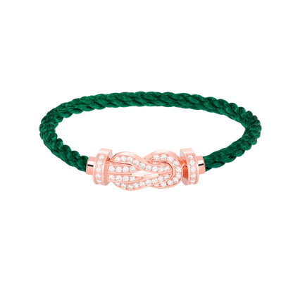 [Riva Jewelry]LARGE 8-FIGURE BUCKLE FULL DIAMOND BRACELET - ROSE GOLD