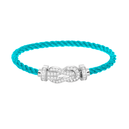 [Riva Jewelry]LARGE 8-FIGURE BUCKLE FULL DIAMOND BRACELET -WHITE GOLD
