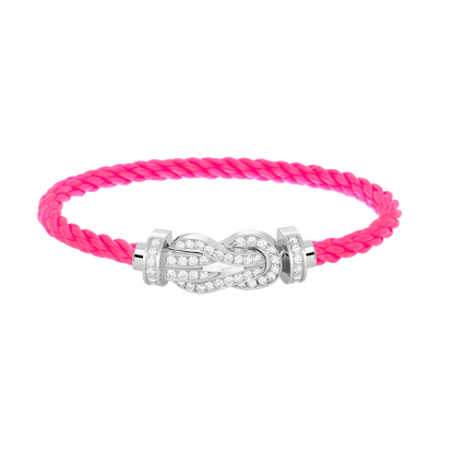 [Riva Jewelry]LARGE 8-FIGURE BUCKLE FULL DIAMOND BRACELET -WHITE GOLD
