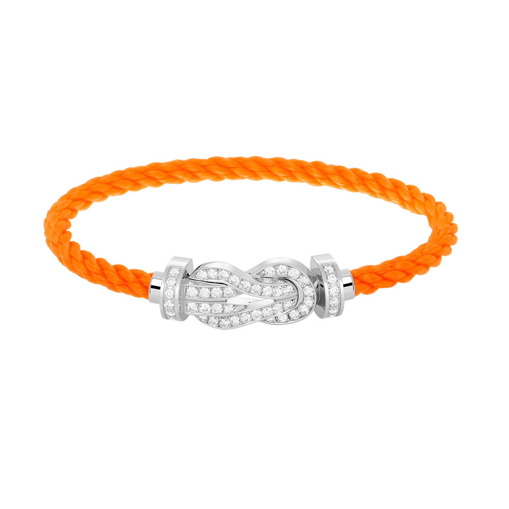 [Riva Jewelry]LARGE 8-FIGURE BUCKLE FULL DIAMOND BRACELET -WHITE GOLD