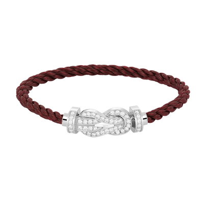 [Riva Jewelry]LARGE 8-FIGURE BUCKLE FULL DIAMOND BRACELET -WHITE GOLD
