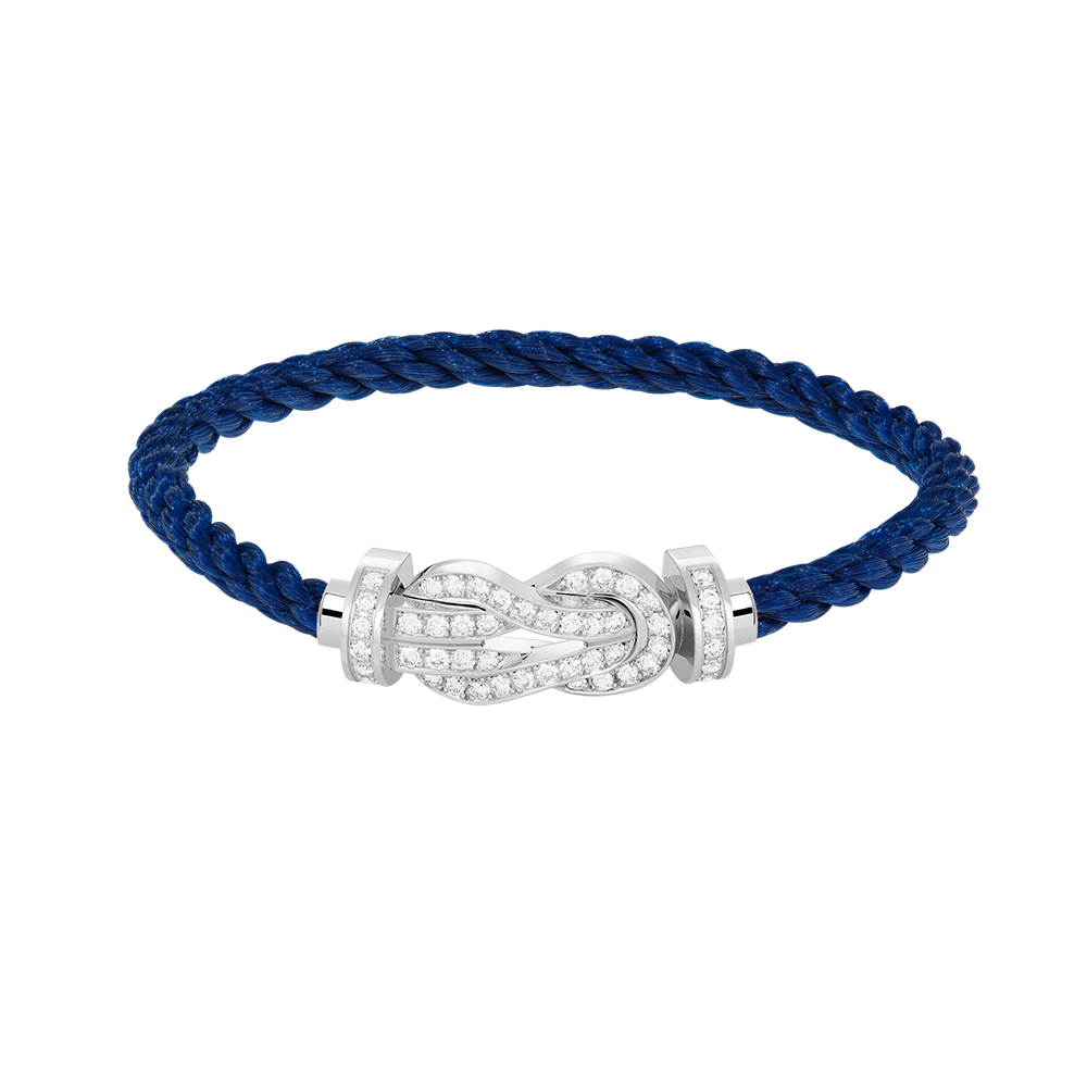 [Riva Jewelry]LARGE 8-FIGURE BUCKLE FULL DIAMOND BRACELET -WHITE GOLD