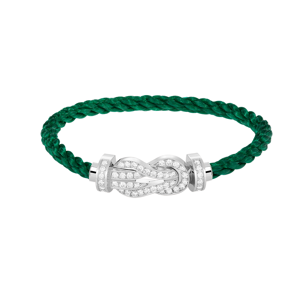 [Riva Jewelry]LARGE 8-FIGURE BUCKLE FULL DIAMOND BRACELET -WHITE GOLD