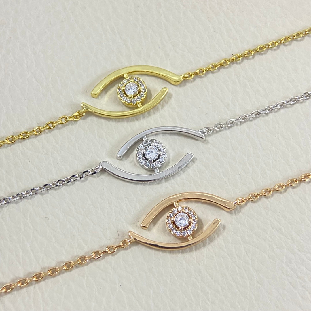 [Riva Jewelry]LUCKY EYE PAVÉ-SET DIAMOND BRACELET