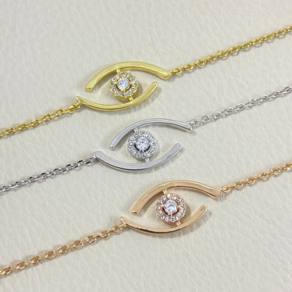 [Riva Jewelry]LUCKY EYE PAVÉ-SET DIAMOND BRACELET