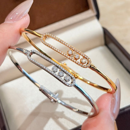 [Riva Jewelry]MOVE PAVÉ DIAMOND BANGLE BRACELET M