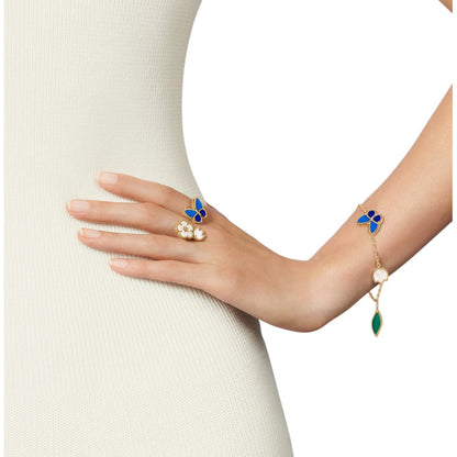 [Riva Jewelry]SPRING ENCHANTMENT BUTTERFLY & FLORAL CHARM BRACELET