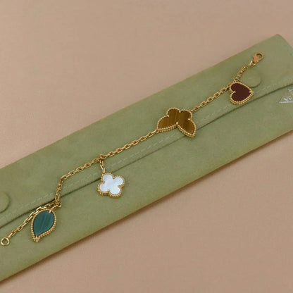 [Riva Jewelry]LUCKY NATURE MULTI-CHARM BRACELET